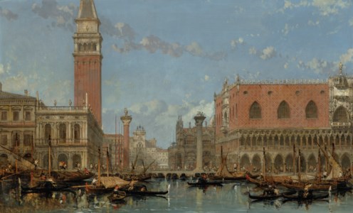 British, Piazza of St Mark from the Canal, Venice