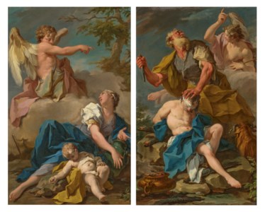 The Angel appearing to Hagar and Ishmael; and The Sacrifice of Isaac