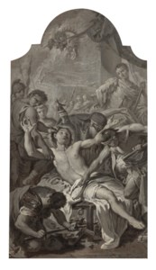 The Martyrdom of Saint Lawrence - en grisaille