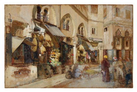 'Street Scene in Algiers', circa 1880