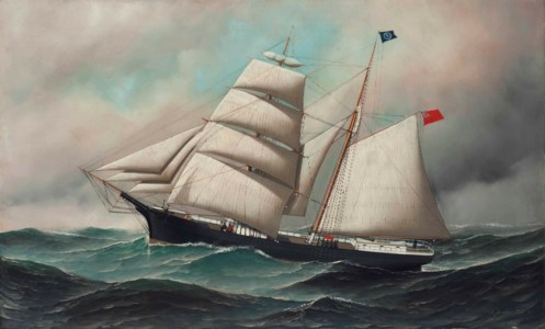 The English snow Fairfield in heavy seas