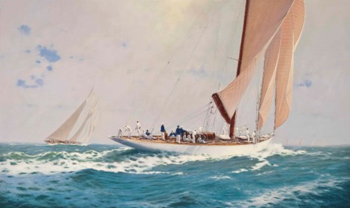 Velsheda and Westward powering down the Solent