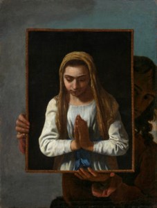 Michael Sweerts, A portrait of the artist (?), presenting the Virgin in Prayer