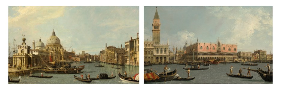Giovanni Antonio Canal, called Canaletto, Venice: The Mouth of the Grand Canal from the East; and The Molo, with the Piazzetta and the Doge’s Palace, from the Bacino