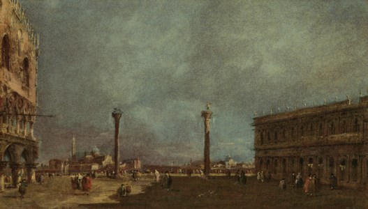 Venice, the Piazzetta looking south, with a view of the Doge's Palace and the Biblioteca Marciana, the island of San Giorgio Maggiore beyond
