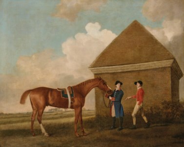 George Stubbs, Eclipse at Newmarket with a groom and jockey, 1770