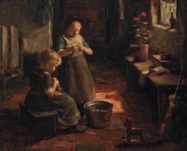 Peeling potatoes
