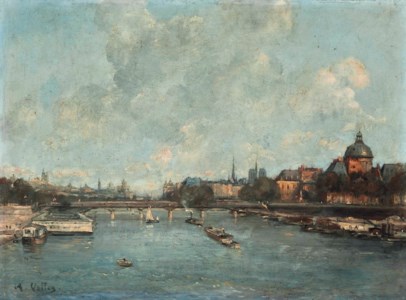 The river Seine at the Pont des Arts, Paris