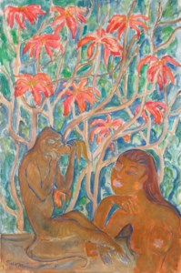 Woman and Monkey