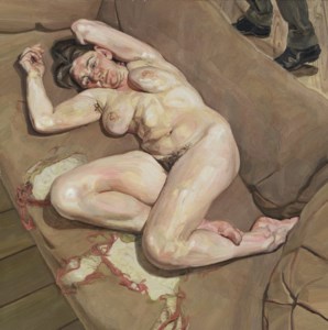 Lucian Freud, Naked Portrait with Reflection