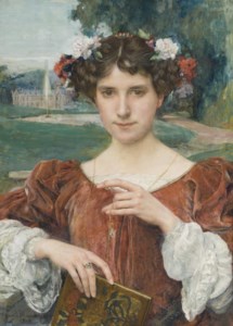 Portrait de femme à la couronne de fleurs