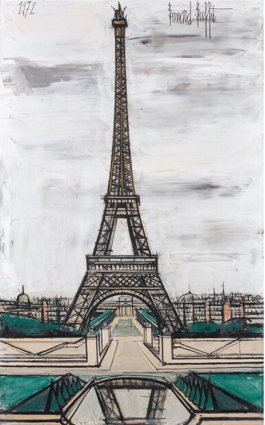 Bernard Buffet, La Tour Eiffel, vue du Trocadéro