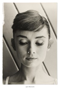 Audrey Hepburn on the set of the 1956 Paramount production War and Peace, Rome, 1955