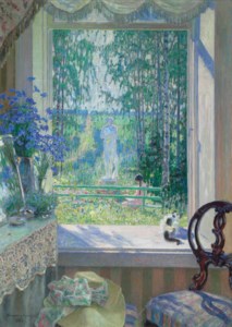 Open window onto a garden