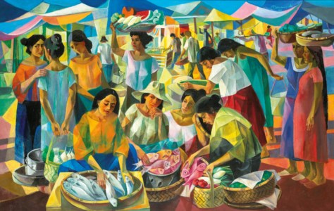 Vicente Silva Manansala, Tiangge (Market Scene)