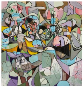 George Condo, Reclining Blue Form