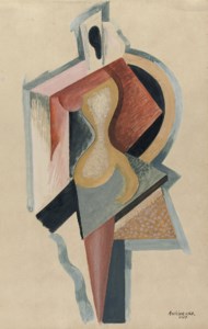 Standing woman (Sketch for sculpto-painting)