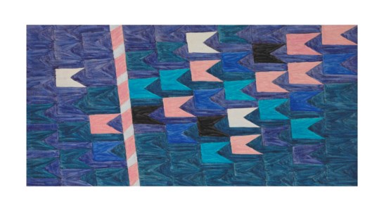 Alfredo Volpi, Bandeirinhas horizontais com mastro (No. 1330)
