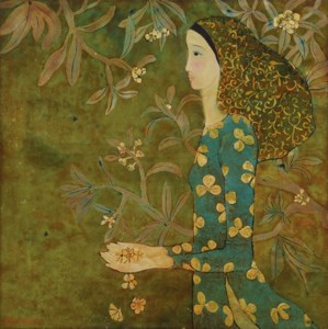 Lady With Champa Flowers