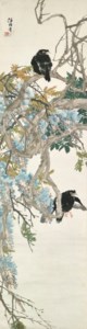Two Crows and Wisteria