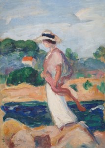 Portrait d'Irène dans un paysage