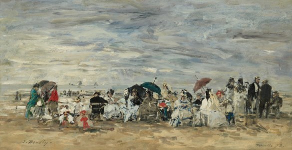 Eugène Boudin, Trouville, Scène de plage