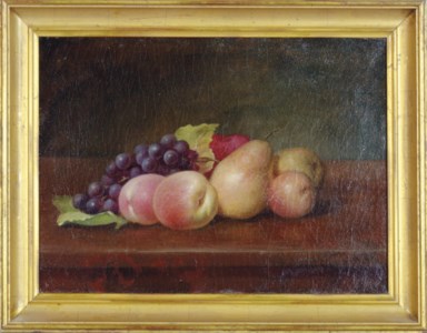 Still life with grapes, pears and peaches; and a companion painting