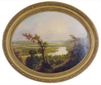 Panoramic view of the Connecticut River with sailboats
