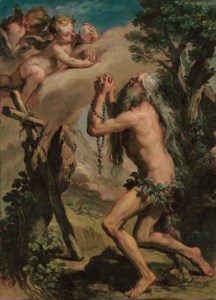Saint Onuphrius succoured by Angels