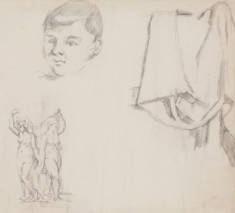 Feuille d’études (recto) ; Trois portraits de Paul et études d’après Pedro de Maya et le Tintoret (verso)