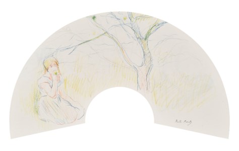 Jeune fille mangeant un fruit sous un arbre (recto); Études pour jeune fille (verso)