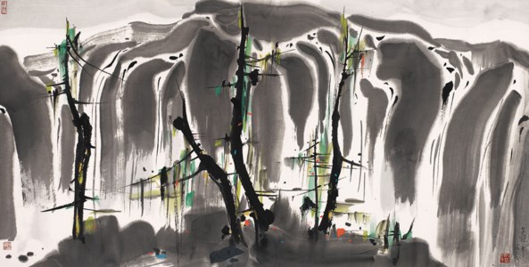 Wu Guanzhong, Waterfall