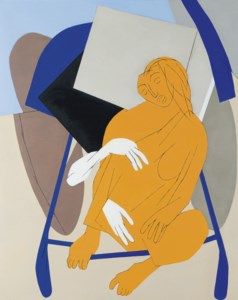 Tyeb Mehta, Untitled (Figure on Rickshaw)