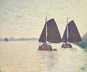 THEO VAN RYSSELBERGHE (1862-1926), Péniches sur l’Escaut