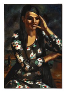 Mahmoud Saïd, Fille à l’imprimé (Girl in a printed dress)