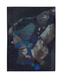 Rochers dans la nuit