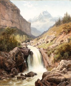 A mountainous ravine