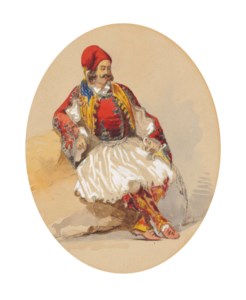 A Greek man in traditional costume