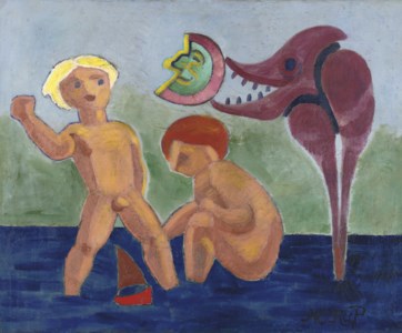 Children with mythical creature