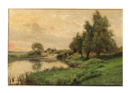 Pêcheur au bord de la rivière