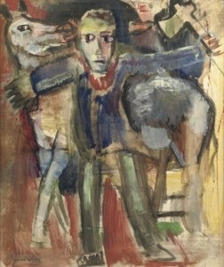 Farmer and horse