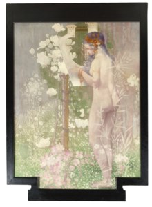 Nude with a harp