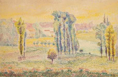 Paysage ( recto ); Étude de fleur ( verso )