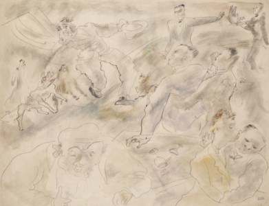 Lazare et le mauvais riche ( recto ); Joueuse de flûte ( verso )