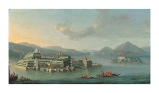 Lake Maggiore with Isola Bella, and Isola dei Pescatori beyond