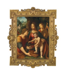 The Madonna and Child with Saint George and an angel