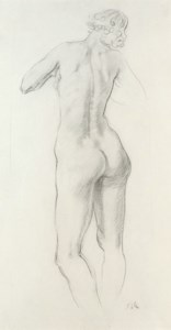 Female nude, seen from behind