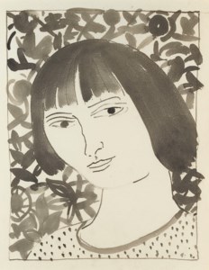 Primitive subject: female head study