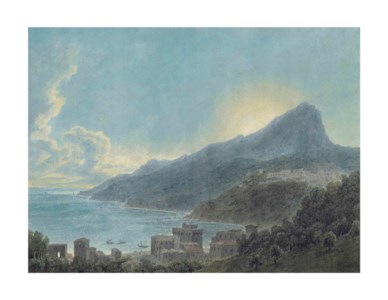 View of Vietri and Raito, Italy