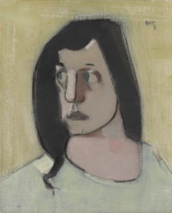 Helene Schjerfbeck, Mustatukkainen nainen / Kvinna med svart hår / Woman with Black Hair